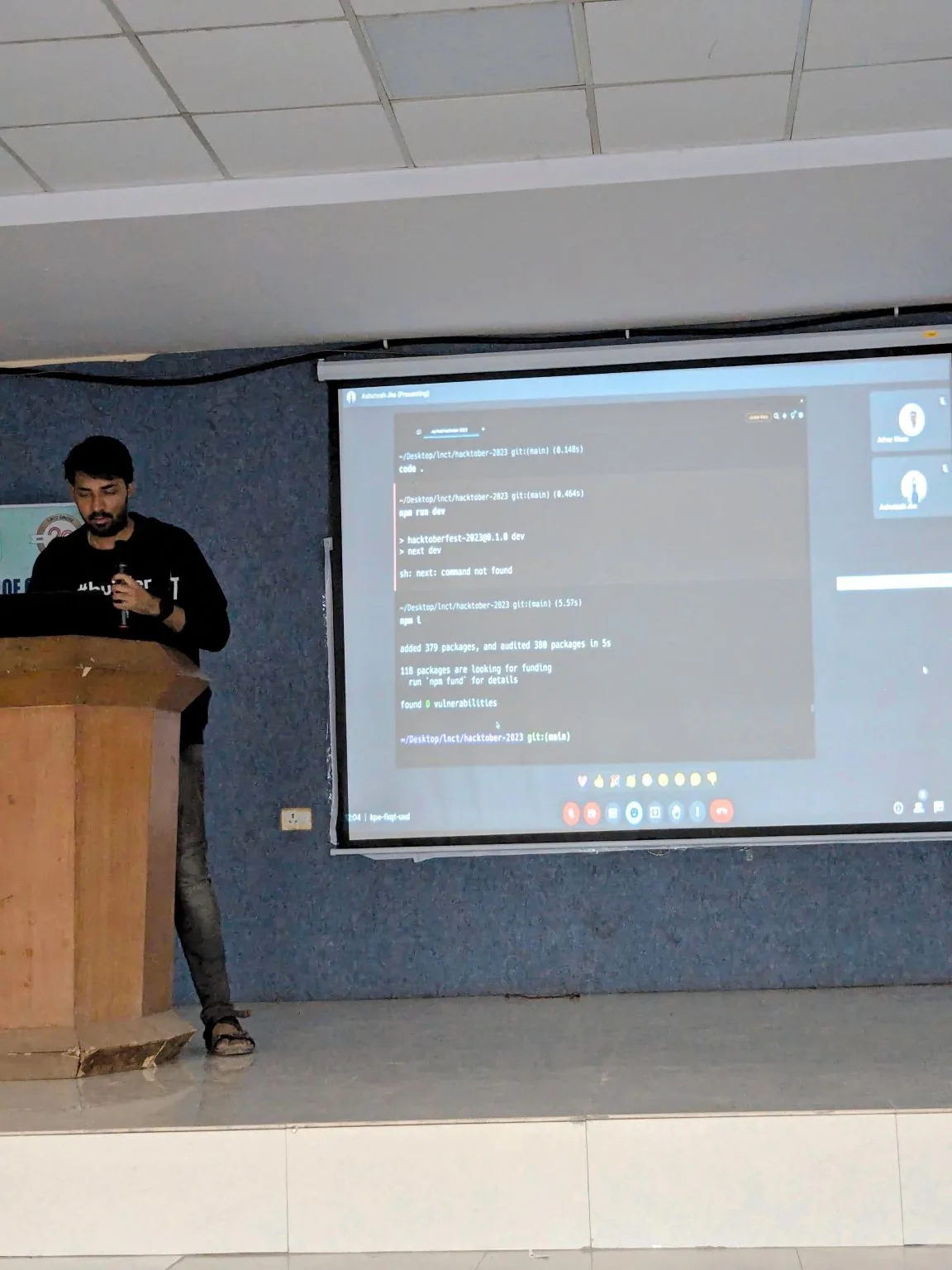 Running the open source workshop at LNCT for TechVilla Coding Club